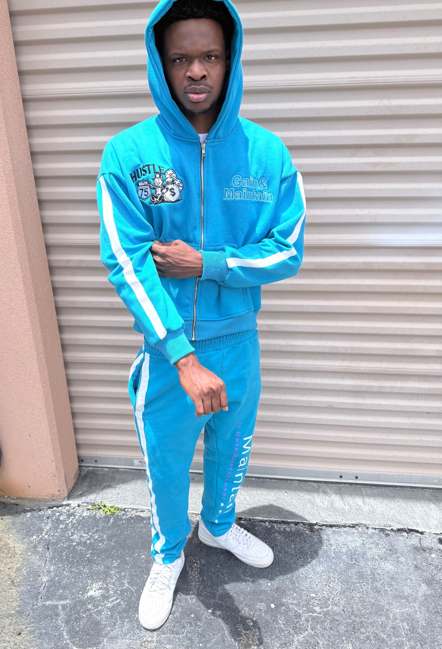 Gain&Maintain Full SweatSuit Light Blue